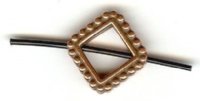 1 13mm TierraCast Antique Copper Beaded Diagonal Diamond Bead Frame