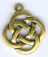 1 18mm TierraCast Antique Gold Open Round Celtic Knot Pendant