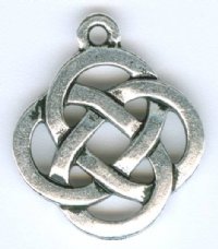 1 18mm TierraCast Antique Silver Open Round Celtic Knot Pendant