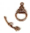 1 18x12mm TierraCast Antique Copper Harvest Leaf Toggle