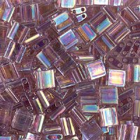TL0256 5.2 Grams Transparent Light Amethyst AB Two Hole Miyuki Tila Beads