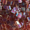 TL0257 5.2 Grams Transparent Dark Amber AB Two Hole Miyuki Tila Beads