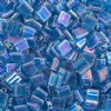 TL0291 5.2 Grams Transparent Capri AB Two Hole Miyuki Tila Beads