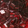 TL0304 5.2 Grams Transparent Red Lustre Two Hole Miyuki Tila Beads