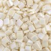 TL0486 5.2 Grams Opaque Ivory AB Two Hole Miyuki Tila Beads