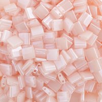 TL0519 5.2 Grams Opaque Pink Lustre Two Hole Miyuki Tila Beads