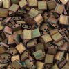 TL2035 5.2 Grams Opaque Matte Metallic Khaki Iris Two Hole Miyuki Tila Beads