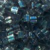 TL2440 5.2 Grams Transparent Dark Grey Rainbow Lustre Two Hole Miyuki Tila Beads