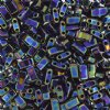 TLHC-0455 5.2 Grams Opaque Metallic Dark Blue AB Half Cut Two Hole Miyuki Tila Beads
