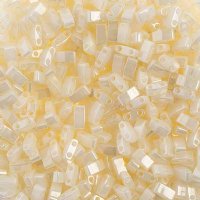 TLHC-0512 5.2 Grams Opaque White Glazed Half Cut Two Hole Miyuki Tila Beads