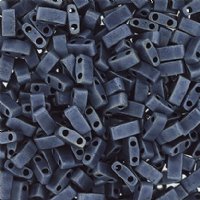 TLHC-2001 5.2 Grams Matte Gunmetal Half Cut Two Hole Miyuki Tila Beads