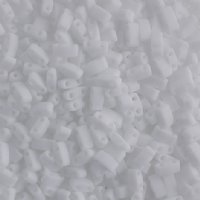 TLHC-0402F 5.2 Grams Opaque Matte White Half Cut Two Hole Miyuki Tila Beads