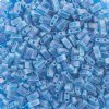 TLHC-0149FR 5.2 Grams  Matte Transparent Capri Blue AB Half Cut Two Hole Miyuki Tila Beads