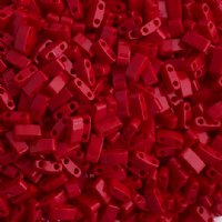 TLHC-0408 5.2 Grams Opaque Red Half Cut Two Hole Miyuki Tila Beads