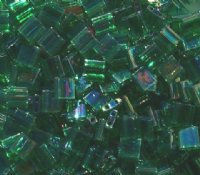 TL0179 5.2 Grams Transparent Light Emerald AB Two Hole Miyuki Tila Beads