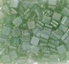 TL0370 5.2 Grams Transparent Green Seafoam Lustre Two Hole Miyuki Tila Beads