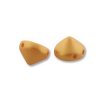 20 8mm Matte Metallic Gold Two Hole Glass Tipp Beads