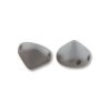20 8mm Matte Metallic Steel Two Hole Glass Tipp Beads