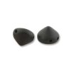 20 8mm Matte Metallic Black Two Hole Glass Tipp Beads