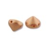 20 8mm Matte Metallic Copper Two Hole Glass Tipp Beads