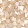 TL2592 5.2 Grams Satin Ivory Two Hole Miyuki Tila Beads