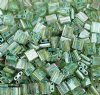 TL4506 5.2 Grams Transparent Olivine Picasso Two Hole Miyuki Tila Beads
