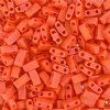 TLHC-0406FR 5.2 Grams Opaque Matte Coral AB Half Cut Two Hole Miyuki Tila Beads