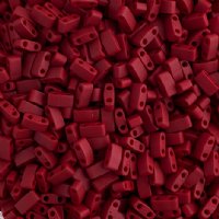 TLHC-2040 5.2 Grams Opaque Matte Red Half Cut Two Hole Miyuki Tila Beads