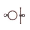 9 Sets of 11mm Antique Copper Round Toggle Clasps