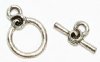 5 Sets of 15x10mm Antique Silver Knot Toggle Clasps