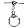 5 Sets of 26x16mm Antique Silver Infinity Toggles