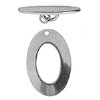 5 Sets of 22x18mm Antique Silver Oval Toggles