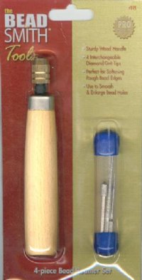 Deluxe Bead Reamer - Wooden Handle with Interchangeable Tips