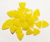 30 13mm Transparent Yellow and Crystal Marble Triangle Beads