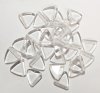 30 13mm Transparent Crystal Triangle Beads