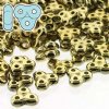 5g of 6x6mm Full Amber Coat Czech Glass Trinity Beads
