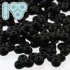 5g of 6x6mm Opaque Jet Czech Glass Trinity Beads