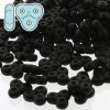 5g of 6x6mm Matte Metallic Jet Czech Glass Trinity Beads