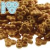 5g of 6x6mm Matte Metallic Gold Czech Glass Trinity Beads