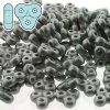 5g of 6x6mm Matte Metallic Silver Czech Glass Trinity Beads