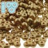 5g of 6x6mm Pale Bronze Gold Czech Glass Trinity Beads