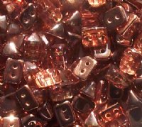 50, 6x4mm Crystal Capri Two Hole Trios Beads