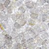 50, 6x4mm Transparent Crystal AB Two Hole Trios Beads