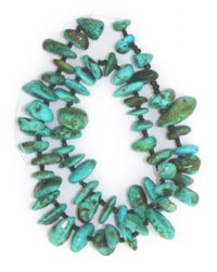 16 inch strand of Large Turquoise Chips