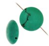 8 inch strand of 14x8mm Green Turquonite Disk / Coin Beads