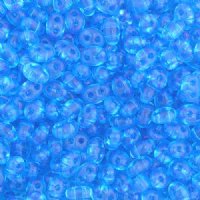 TB-02014 - 10 Grams Transparent Dyed Aqua 2.5x5mm Preciosa Twin Beads