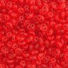 TB-02017 - 10 Grams Transparent Dyed Red 2.5x5mm Preciosa Twin Beads