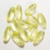 12 18x9mm Transparent Jonquil Twisted Oval Beads