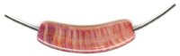 1 48.5mmx13mm Unicorne Banana Leaf Bead - Salmon (21304)