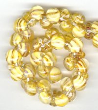 10 10mm Unicorne Caramel Popcorn Teardrop Beads (21111)